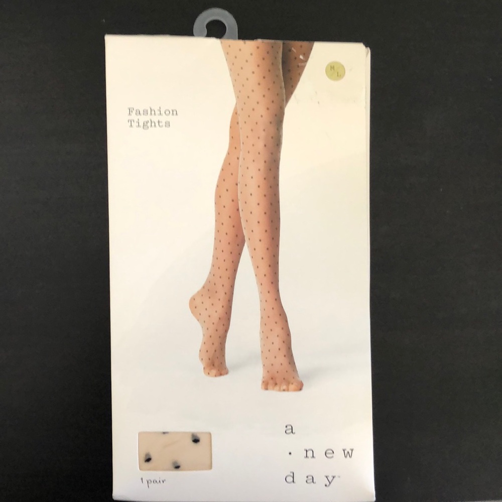 A New Day polka dot tights - brand new!